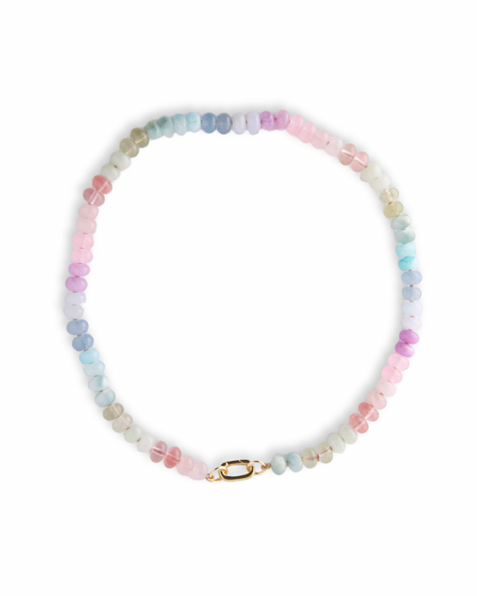 Pastel Rainbow Candy Gem Necklace