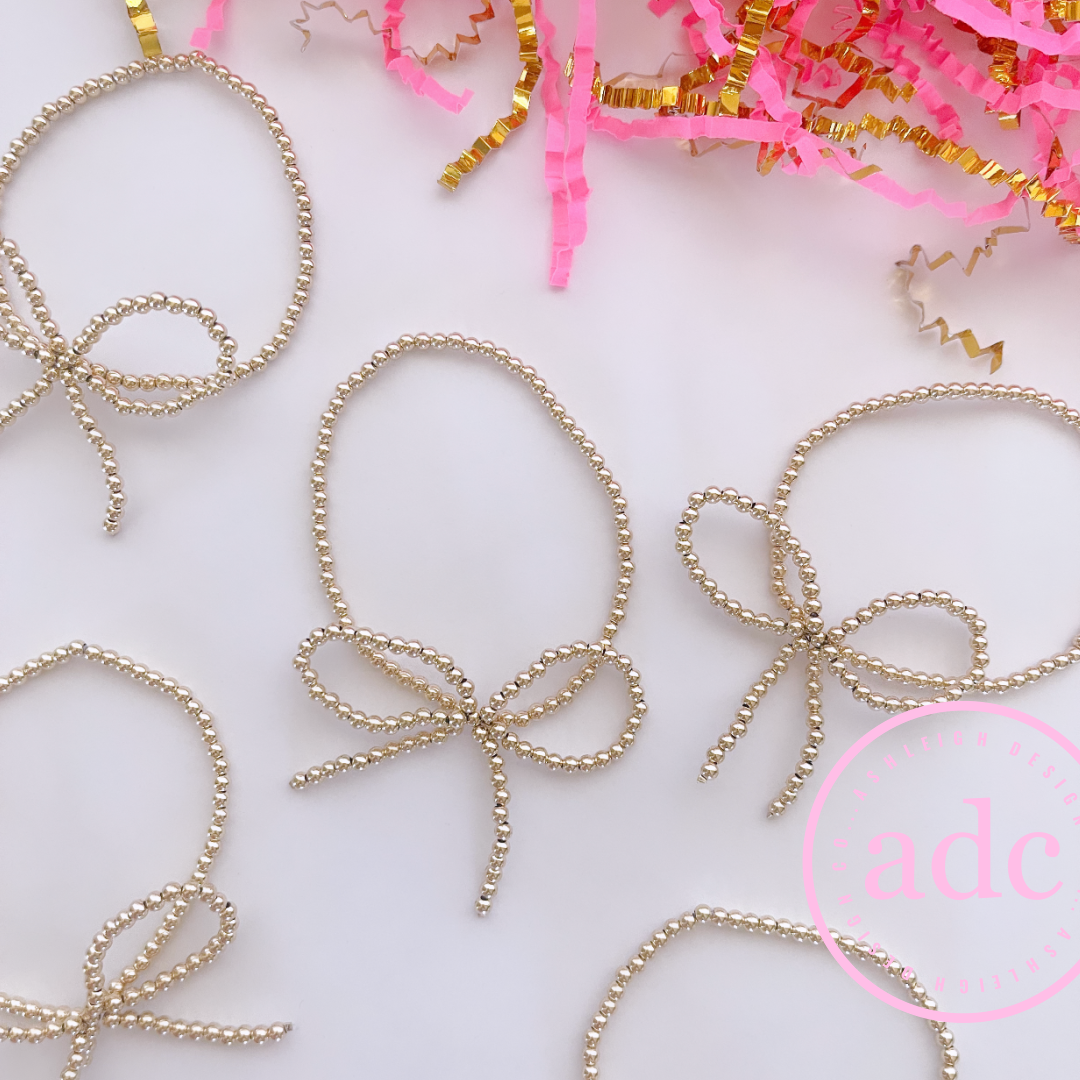 Gold-Filled Beaded Bow Bracelet