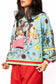 QUEEN OF SPARKLES Aqua Dogs on Santas Sleigh Sweatshirt